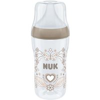 NUK Perfect Match Babyflasche mit weichem Silikon-Trinksauger 260ml beige