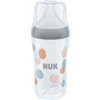 NUK Perfect Match Babyflasche mit weichem Silikon-Trinksauger 260ml blau