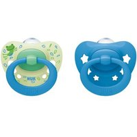 NUK Signature Silikon-Schnuller Blau/Grün 18-36m