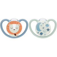 NUK Space Night Silikon-Schnuller Blau/Mint 18-36m