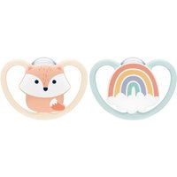 NUK Space Silikon-Schnuller Beige/Mint 0-6m