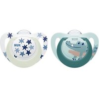 NUK Star Day & Night Silikon-Schnuller grün 6-18m
