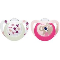 NUK Star Day & Night Silikon-Schnuller pink 18-36m