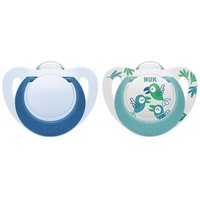 NUK Star Silikon-Schnuller blau/türkis 18-36m