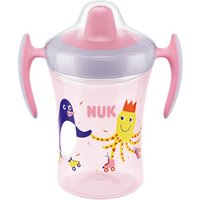 NUK Trainer Cup 230ml mit Trinktülle rosa/grau