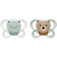 NUK Perfect Match Air Silikon-Schnuller 0-6 Monate grün/beige