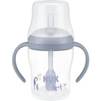 NUK Perfect Match Trinklernflasche Strohhalm 150ml blau