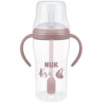 NUK Perfect Match Trinklernflasche Strohhalm 260ml rot