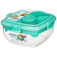 Sistema Salad TO GO Frischhaltedose mit Reisebesteck und Dressing-Becher