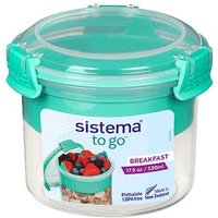 Sistema Breakfast TO GO Frischhaltedose mit Fächern und Löffel