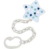 NUK Schnullerkette mit Clip hellblau