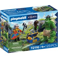Imagen de Playmobil - Troll con tesoro de caballero León Playmobil Knights.