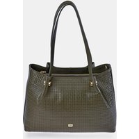 Guy Laroche - Bolso Carryall Guy laroche con doble asa y bandolera en piel color negro.