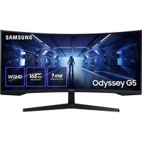 Samsung - Monitor PC Gaming curvo 86,36 cm (34") Samsung Odyssey G5, 165Hz, Ultra WQHD 21:9, AMD FreeSync Premium.