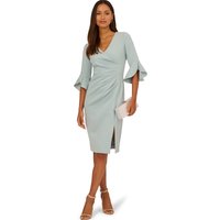Adrianna Papell - Vestido midi envolvente sintético de buceo.