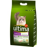 Ultima - Pienso para gatos esterilizados Ultima Bolas de pelo pavo.