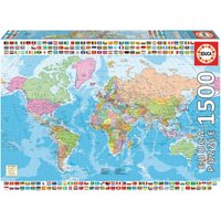 Imagen de EDUCA - Puzzle 1500 Piezas Political World Map Educa.