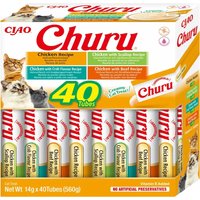 Churu - Snack para gatos adultos Churu variedades pollo 40 x 14 g.