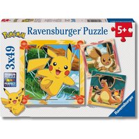 Imagen de Ravensburger - Puzzle Infantil Puzzle 3x49 piezas Pokémon Ravensburger.
