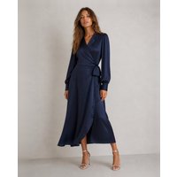 Vila - Vestido largo satinado.