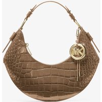 Michael Michael Kors - Bolso de hombro koa mediano de piel con motivo de cocodrilo en relieve.