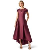 Adrianna Papell - Vestido con caída asimétrica y escote floral.