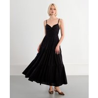 Lili Sidonio - Vestido largo de tirantes con volantes.