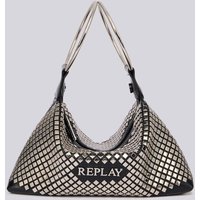 Replay - Bolso de hombro con tachuelas y doble asa metálica.