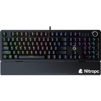 NitroPc - Teclado gaming mecánico Nitropc NK100 con switches azules e iluminación RGB.