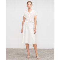 Lasserre - Falda midi con efecto volante.