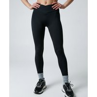 Black Limba - Leggings deportivos de mujer de cintura alta en forma de V y bajos recortables.
