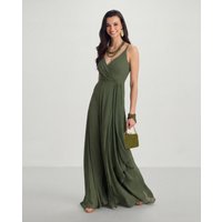 Veneno en la piel - Vestido largo de gasa con falda fluida.