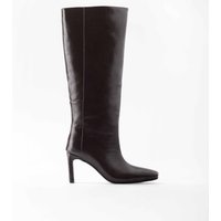 Mim - Botas de mujer de caña alta con tacón y puntera cuadrada.