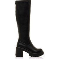 Mustang - Botas básicas altas de mujer con tacón grueso y caña stretch.