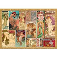 Puzzle Alfons Mucha - Collage d'Oeuvres Grafika
