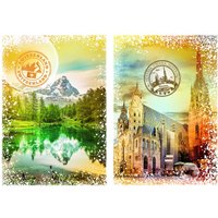 Puzzle Travel around the World - Autriche et Suisse Grafika