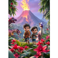 Puzzlefr Réduction de 30 % sur le puzzle Petits Explorateurs des Dinosaures