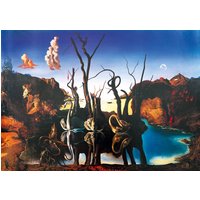 Puzzle Salvador DalĂ - Swans Reflecting Elephants, 1937 Bluebird Puzzle