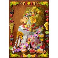 Puzzle La Cantatrice Gâteau inspirée par Arcimboldo Bluebird Puzzle