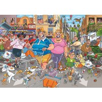 Puzzle Wasgij Original 46 - Frénésie d'Achat Dans l'Allée Centrale !