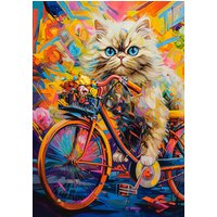 Puzzle Le Vélo Fleuri du Chaton Castorland
