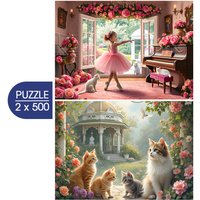 2 Puzzles - Petite Ballerine et Jardin Romantique Alipson Puzzle