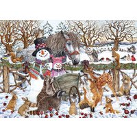 Puzzle Scène d'Hiver Avec Deux Bonshommes de Neige Alipson Puzzle