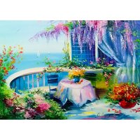 Puzzle Flowering Balcony Enjoy Puzzle