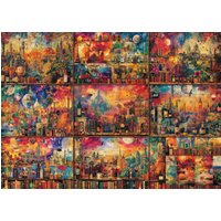 Puzzle Livres, Vins et Voyages Schmidt Spiele