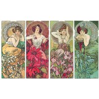 Puzzle en Bois Découpé à la Main - Les Pierres Précieuses - Mucha