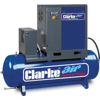 Clarke Clarke CXR15RD 53cfm 270 Litre 15HP Industrial Screw Compressor with Air Receiver & Dryer (400V)