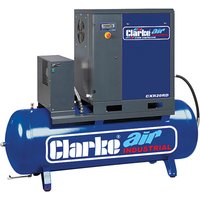Clarke CXR20RD 65.3cfm 500 Litre 20HP Industrial Screw Compressor with Air Receiver & Dryer (400V)