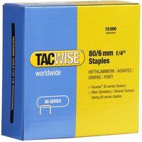 Tacwise 0381 Type 80/6mm Galvanised Upholstery Staples, Pack of 10,000