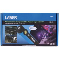 Laser 8598 Aluminium Rechargeable Mini Pocket Light with UV